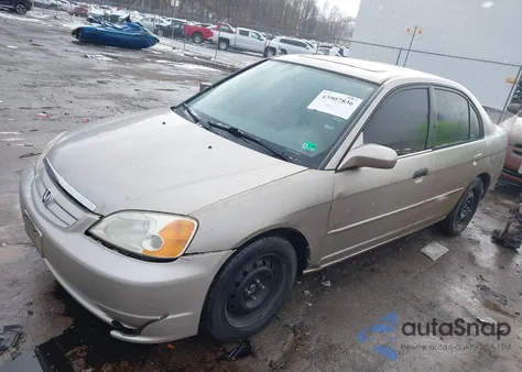 2002 Honda Civic Ex из США, поврежденный, VIN 1HGES26752L050749